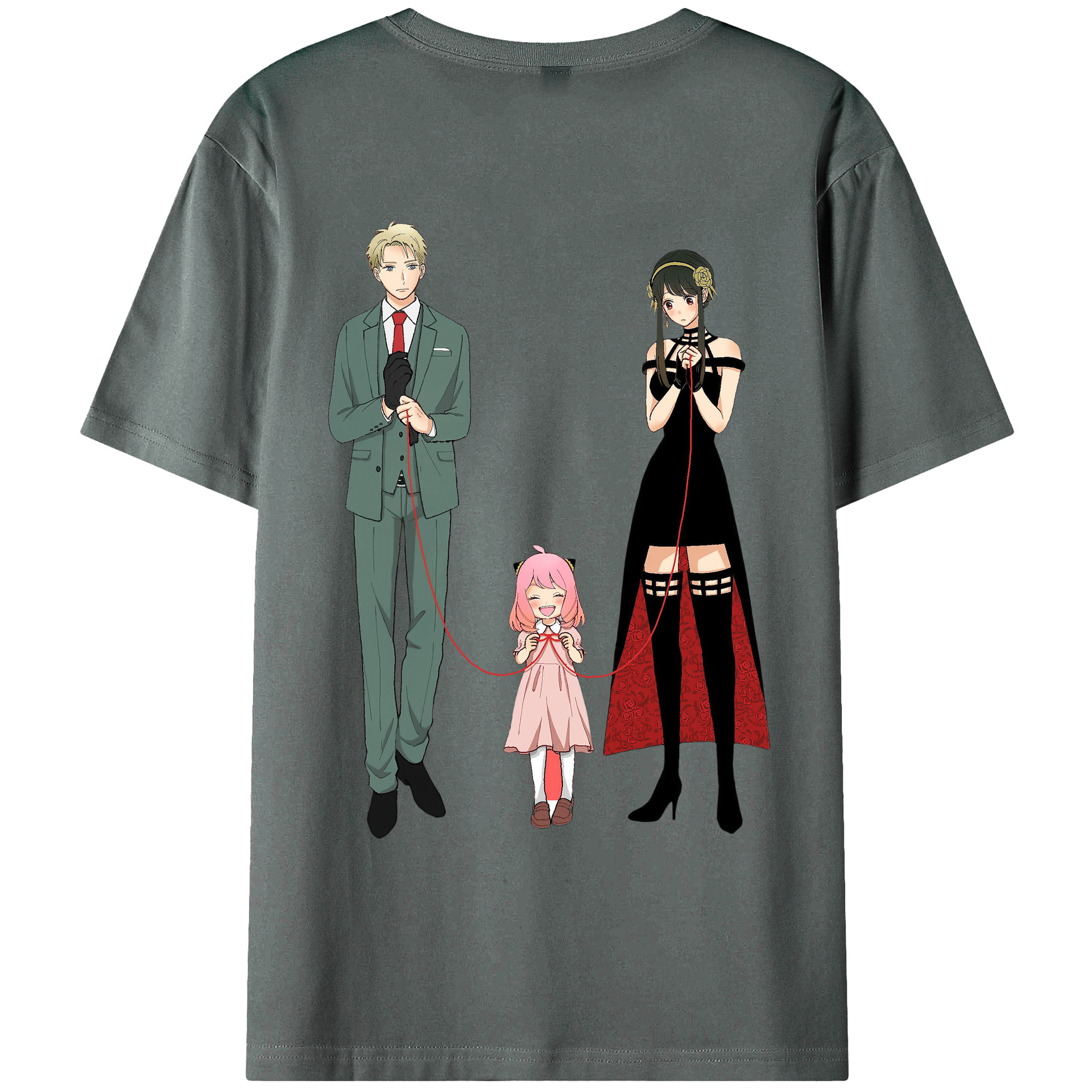 （画像用） SPY×FAMILY间谍家家酒 綿100％ メンズ半袖Tシャツ（バックプリント） 通気性